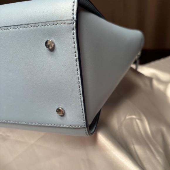 NWOT Kate Spade Magnolia Street Mina Purse Blue Dawn Leather Satchel - Picture 7 of 12